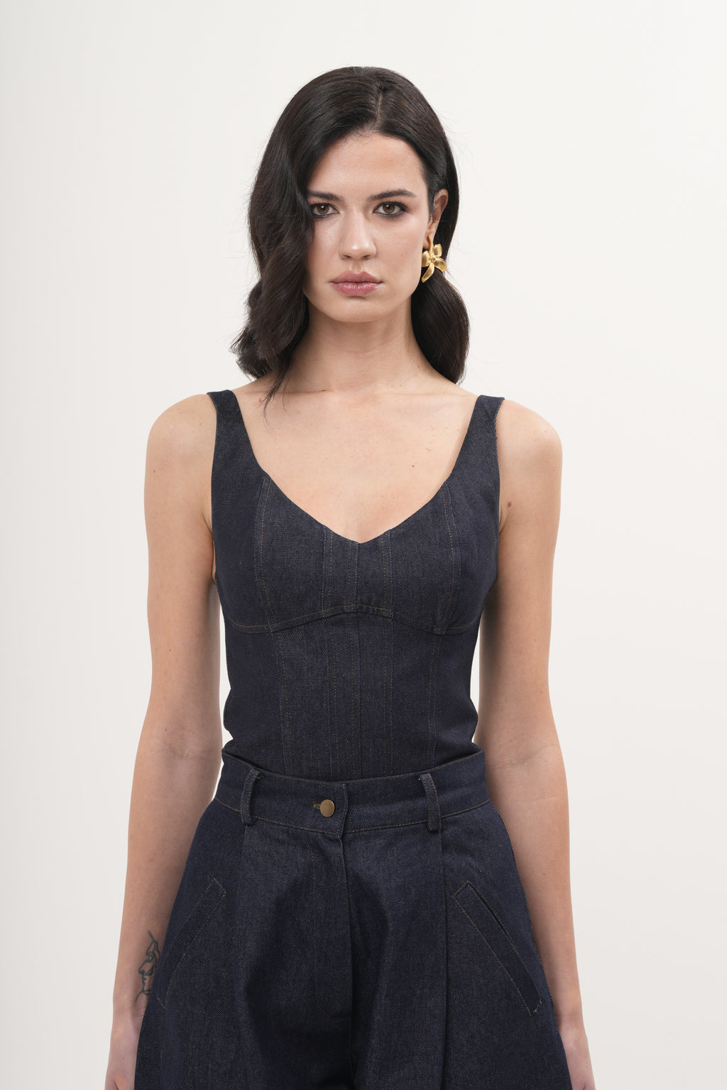 Marilyn Denim Corset