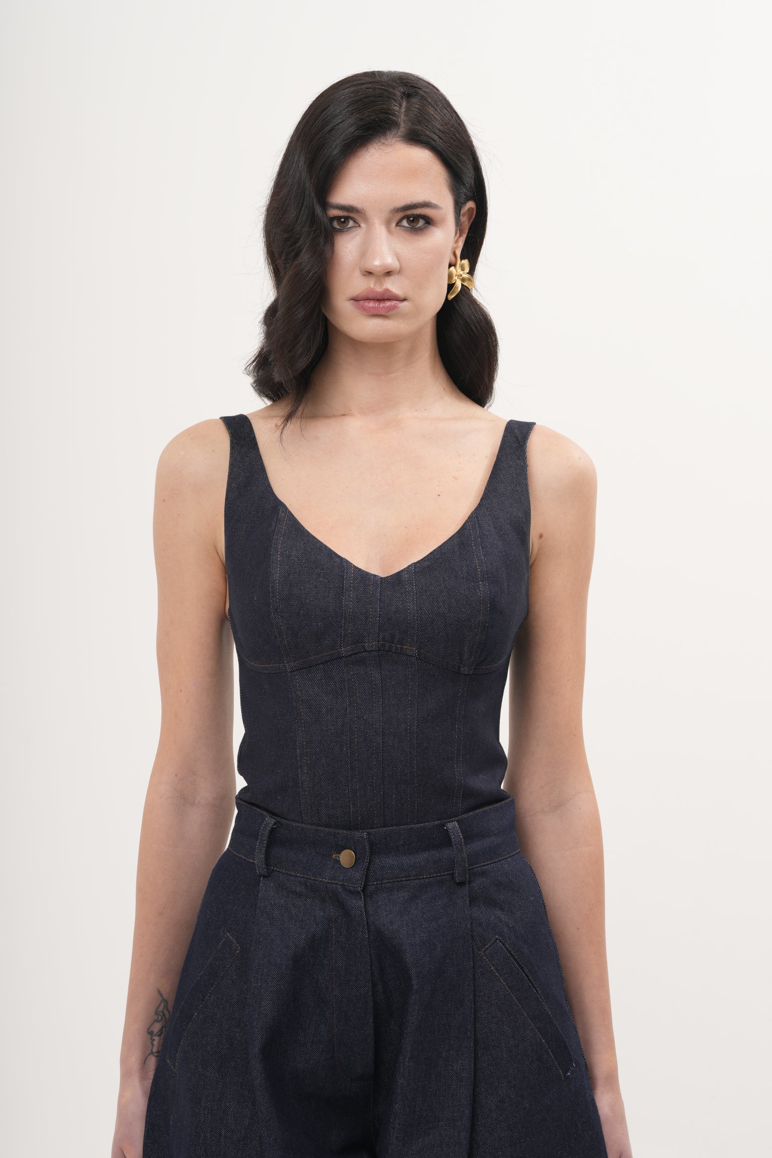 Marilyn Denim Corset