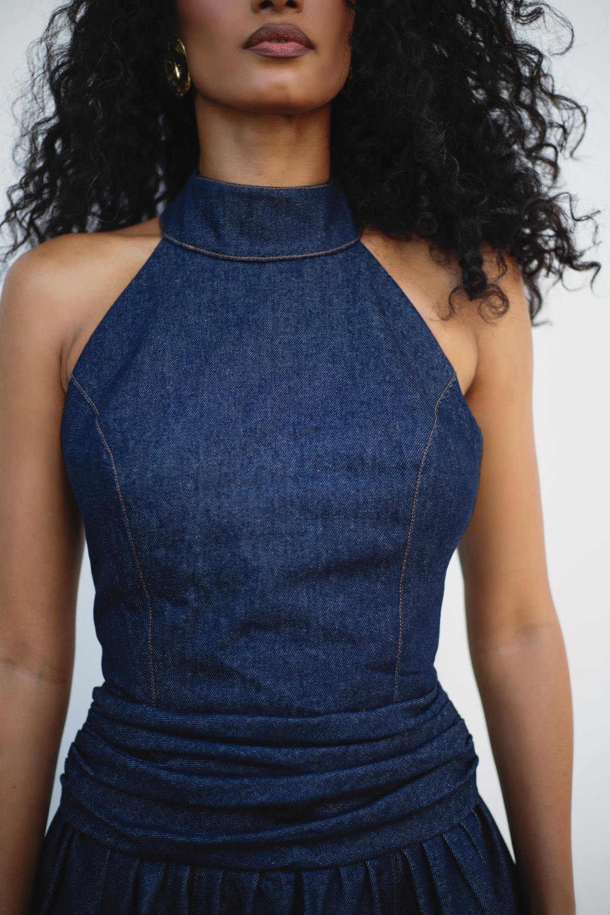 Aiko Raw Denim Dress